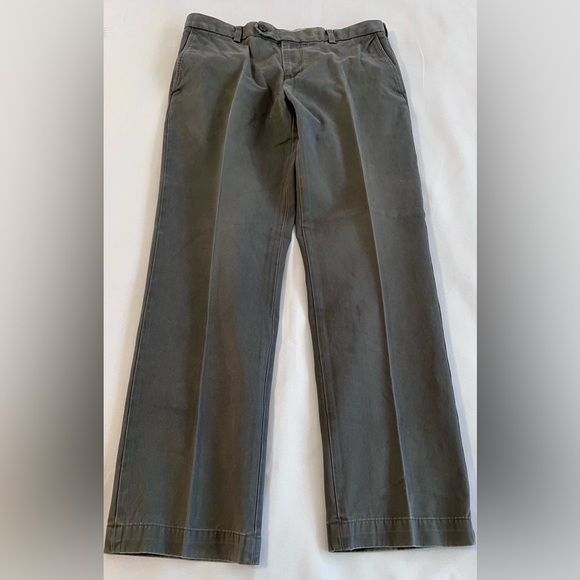 *MILANO* Brooks Brothers Men's Dark Gray ‎ Solid Cotton Dress Pants W36XL32 - Picture 1 of 7